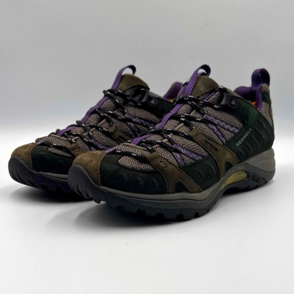 Merrell Siren Sport Womens 7 Black Plum Trail Hiking Sneakers Vibram Grippy Sole